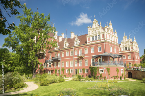 Castle in the Murzak Park in Bad Muskau, Germany, Saxony