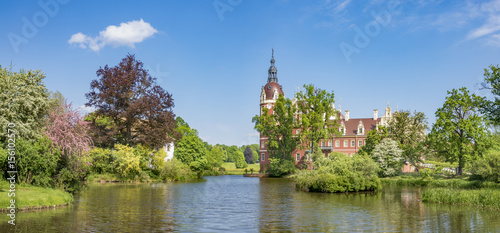 Castle in the Murzak Park in Bad Muskau, Germany, Saxony