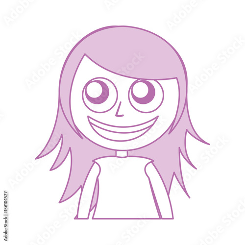 cute little girl character vector illustration design