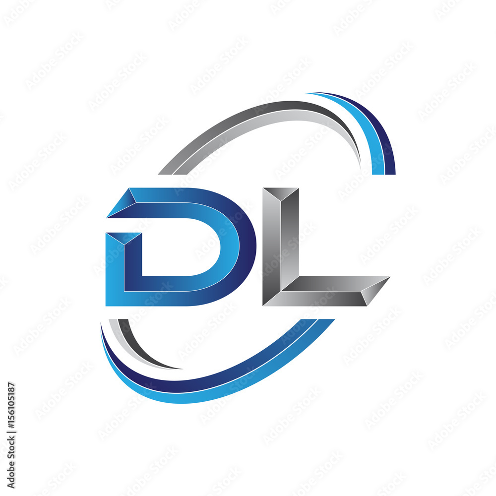 Simple initial letter logo modern swoosh DL Simple initial letter logo modern swoosh DL