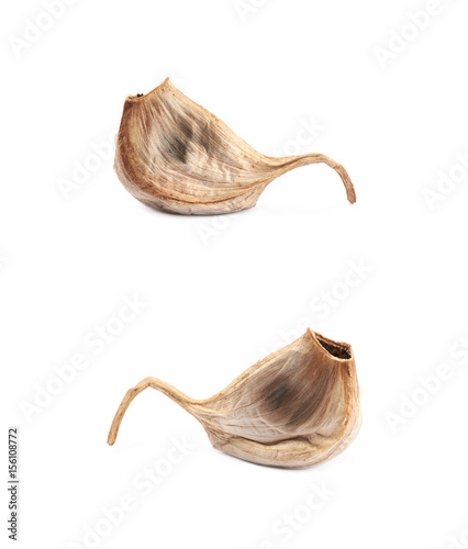 Single garlic clove isolated