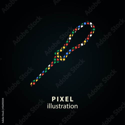 Screwdriver - pixel illustration.