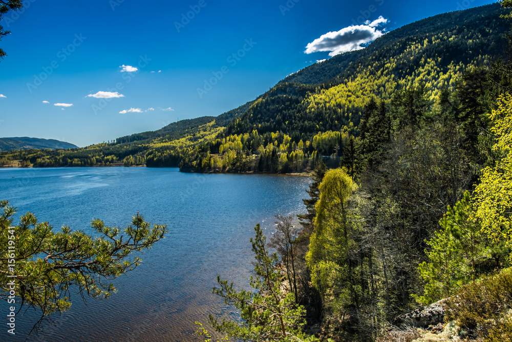 Naklejka premium A beautiful mount lake