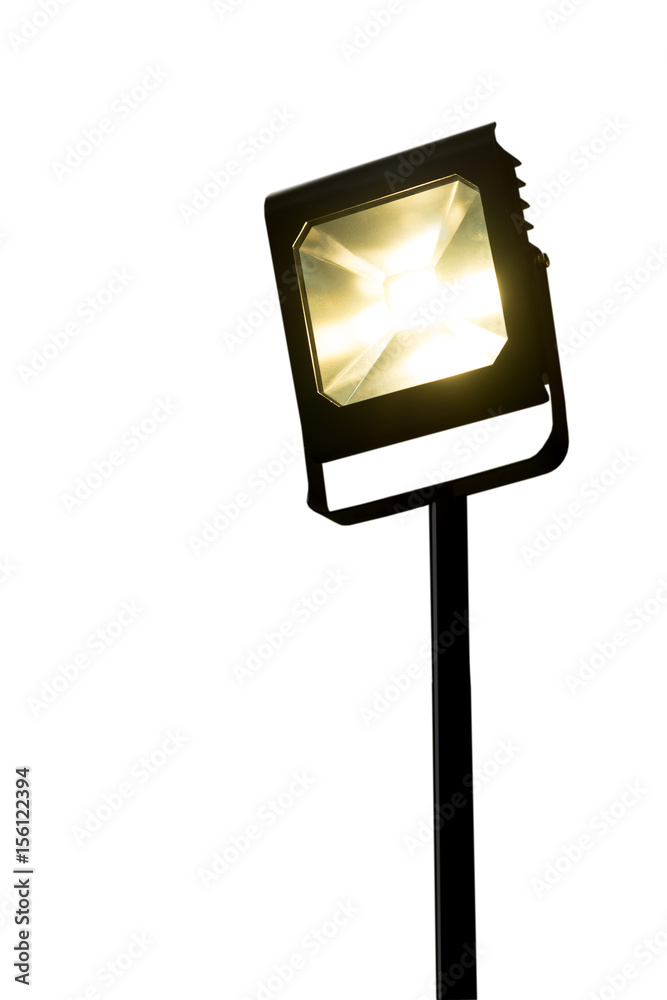 Garden LED spotlight on stand White background Garden LED spotlight on stand White background
