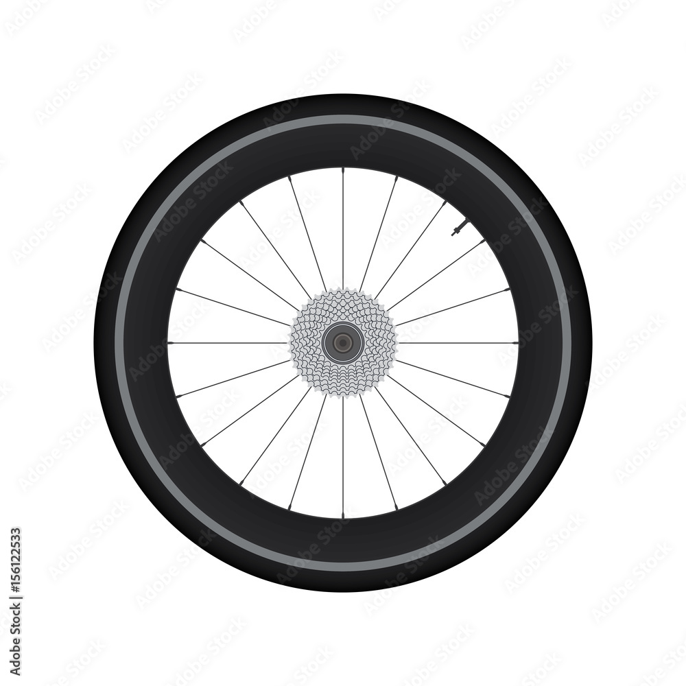 High Rim Wheel Road Bike with gear vector
High Rim Wheel Road Bike with gear vector