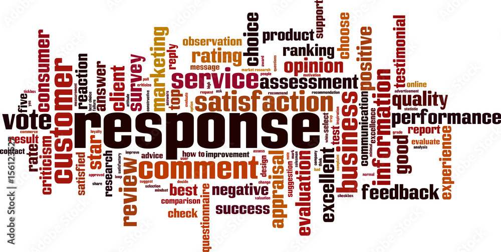 Response word cloud Response word cloud