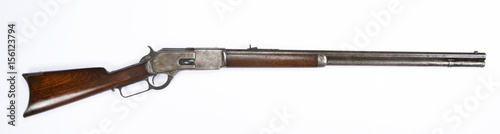 Photo Antique 1876 Lever Action Rifle.