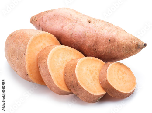 Sweet potato. Isolated on a white background.