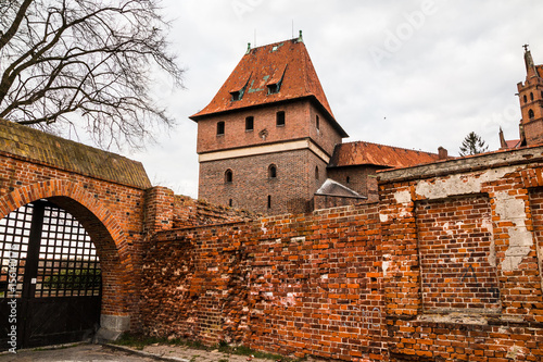 Big beautiful castle made of red brick
