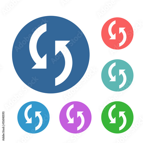 Set of color arrow icons. Abstract vector arrows.