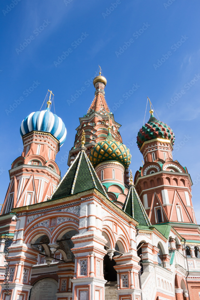 MOSCOW, RUSSIA:  St. Basils cathedral on Red Square in Moscow
