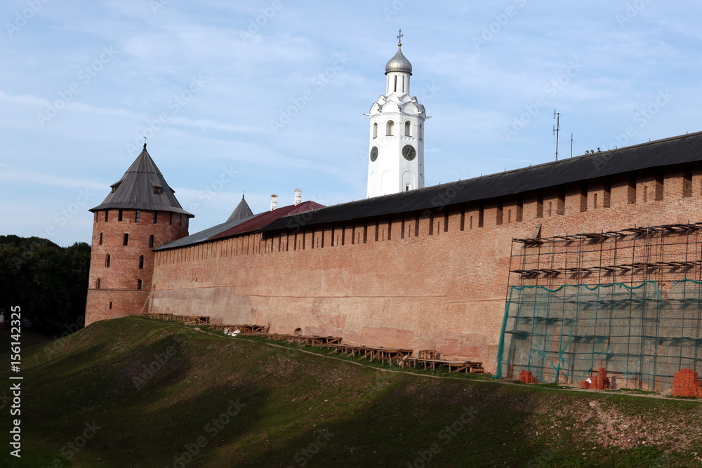 Fototapeta premium The Kremlin (Detinets-stronghold). Great (Veliky) Novgorod