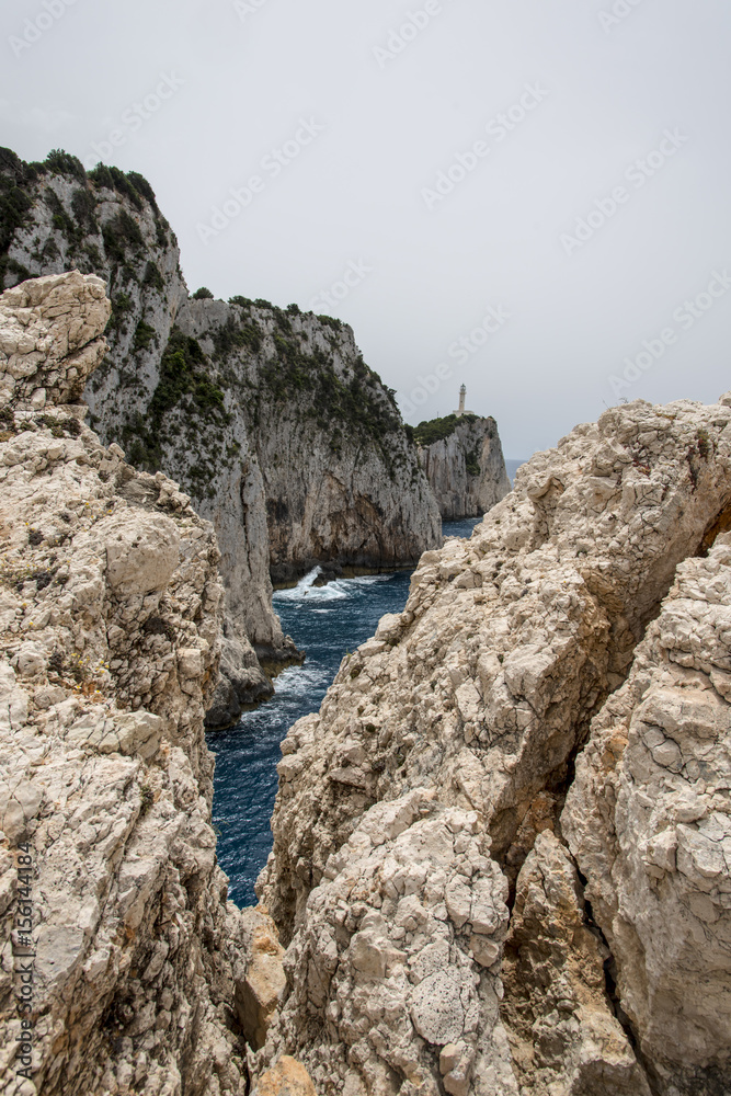 Lighthouse at Cape Lefkatas, Lefkada, Ionian Islands, Greek Islands, Greece Lighthouse at Cape Lefkatas, Lefkada, Ionian Islands, Greek Islands, Greece