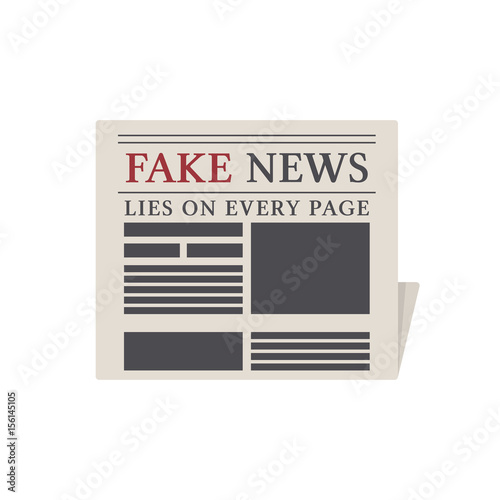 Fake news newspaper. Vector illustration