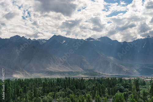 Landscape of Skardu village in summer, Gilgit Baltistan, Pakistan