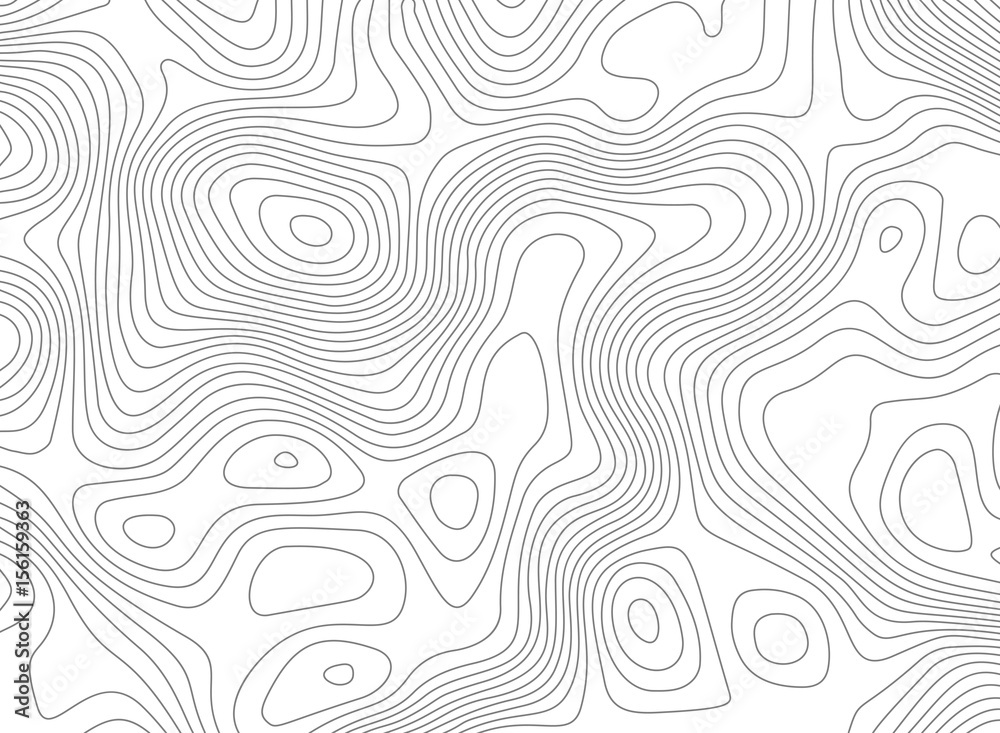 Black And White Topographic Map Topographic Map Vector Background. Topo Contour Map On White Background.  Stock Vector | Adobe Stock