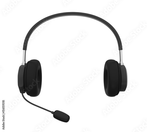 Headset With Microphone Isolated photo