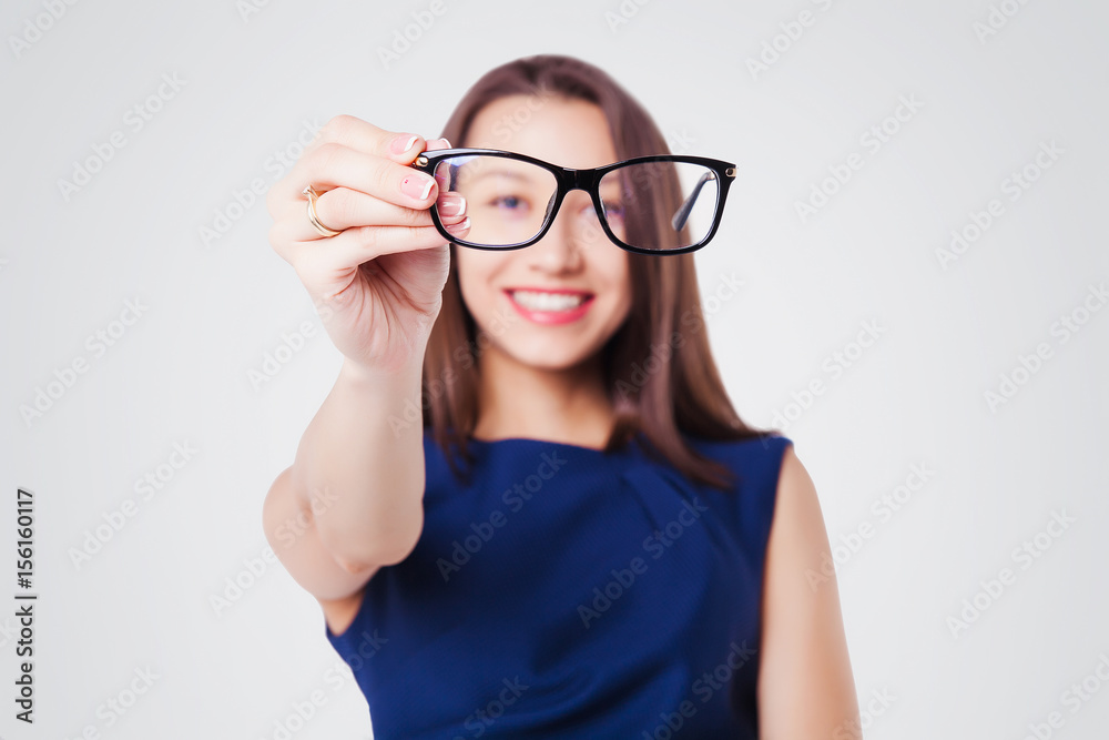 Beautiful young woman with glasses Beautiful young woman with glasses