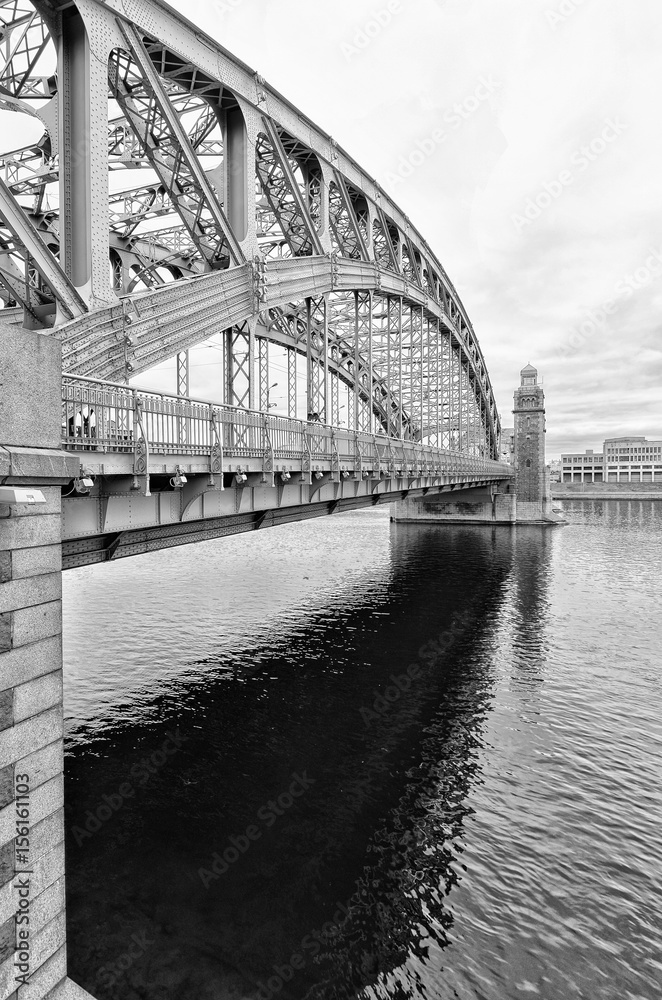 Saint Petersburg, Russia. Bolsheokhtinsky bridge. Saint Petersburg, Russia. Bolsheokhtinsky bridge.