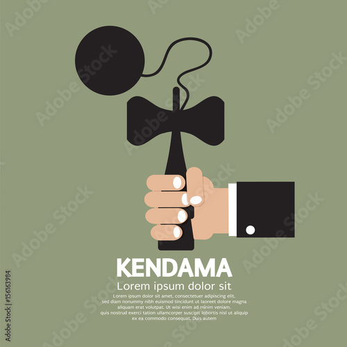 фотографія Kendama In Hand Vector Illustration