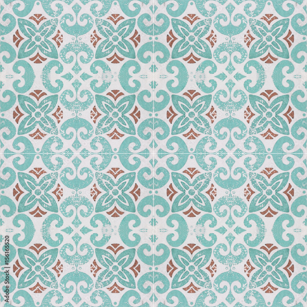 Old ceramic tiles patterns in the park public. Old ceramic tiles patterns in the park public.