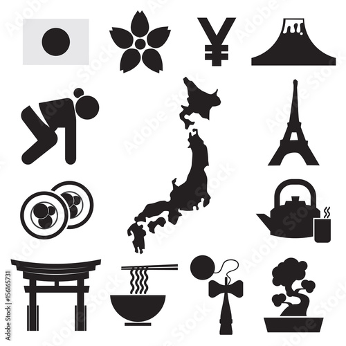 Set of Japan Symbol Icons