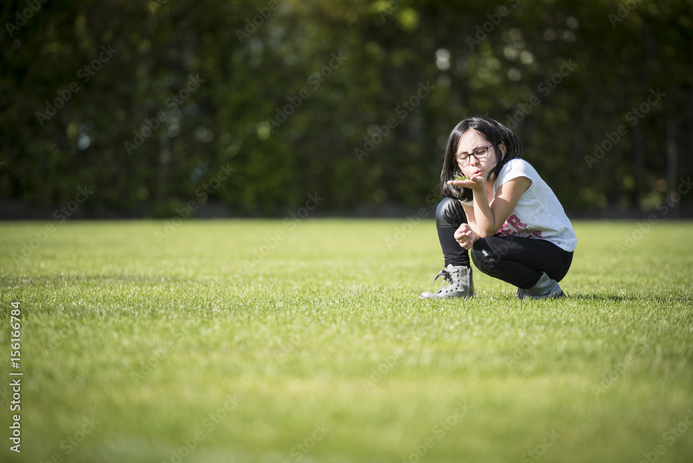 Brunette girl posing on a sports facility Brunette girl posing on a sports facility