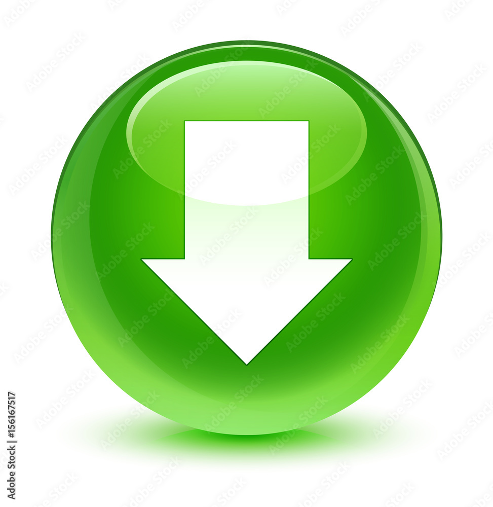 Download arrow icon glassy green round button Download arrow icon glassy green round button