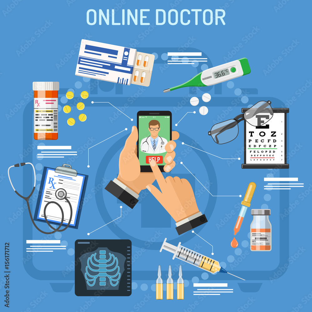 Fotografie Online doctor concept