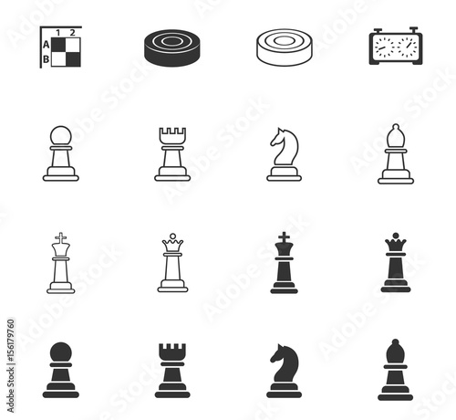 chess icon set