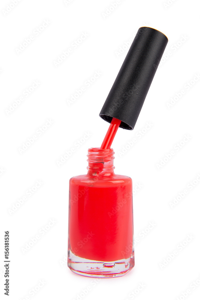 Fototapeta premium Nail polish bottle isolated on white