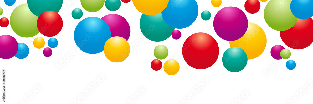 Abstract vector banner, Color geometric background with balloons
