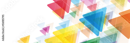 Abstract vector banner. Color geometric background with triangle