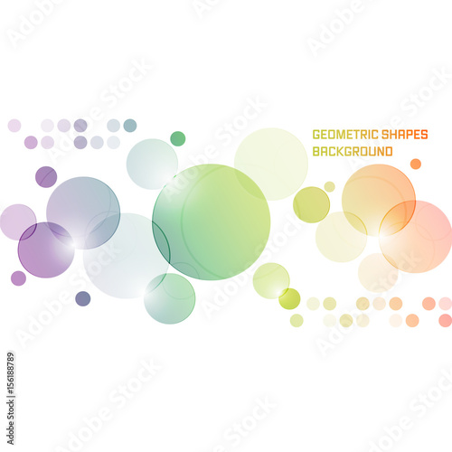 Abstract vector background with overlapping colored circles.
