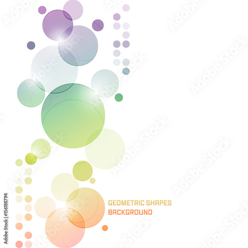 Abstract vector background with overlapping colored circles.