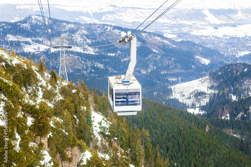 The cable car to Kasprowy Wierch peak in Tatra mountains, Poland.
