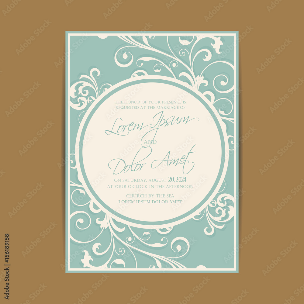 Wedding invitation and save the date cards