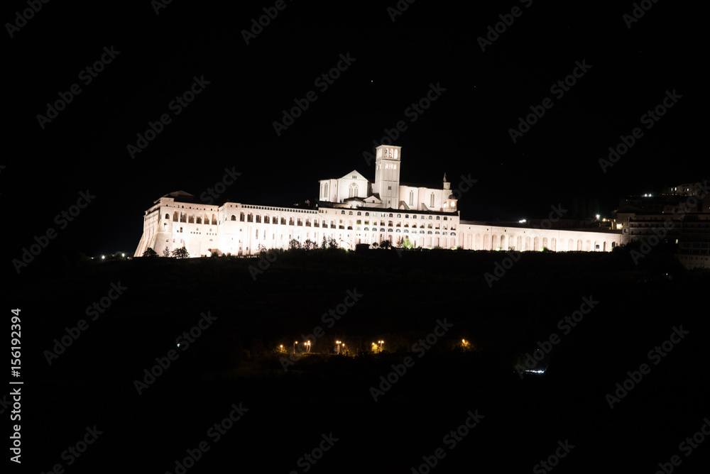 Historical and mystical city of Assisi in Umbria central Italy, famous for the cathedral of San Francesco; Pilgrimage of faithful from all over the world and sacred place for Pope Francis