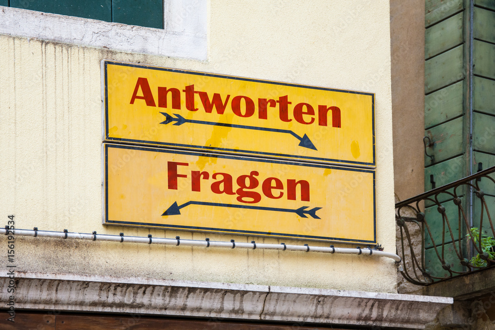 Obraz premium Schild 227 - Antworten