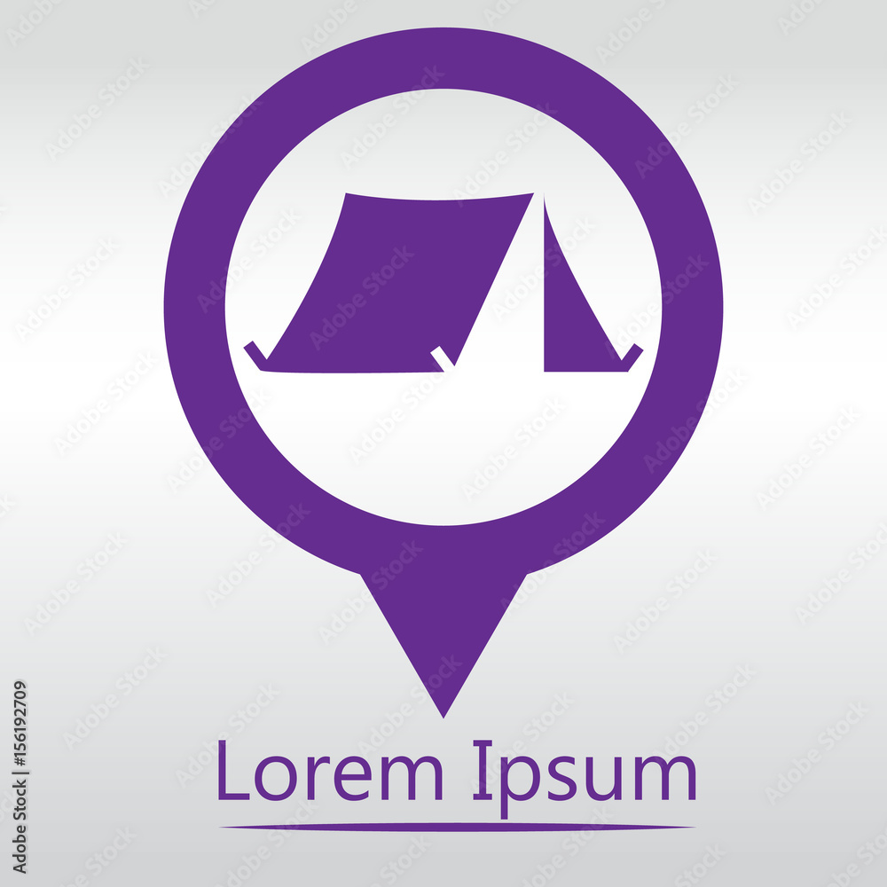 Tourist tent. Single icon. Vector illustration. Tourist tent. Single icon. Vector illustration.