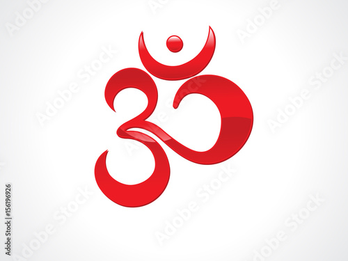 abstract artistic shiny om text
