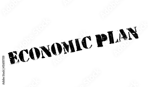Economic Plan rubber stamp. Grunge design with dust scratches. Effects can be easily removed for a clean, crisp look. Color is easily changed.