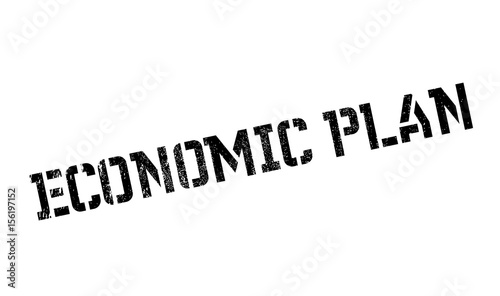Economic Plan rubber stamp. Grunge design with dust scratches. Effects can be easily removed for a clean, crisp look. Color is easily changed.
