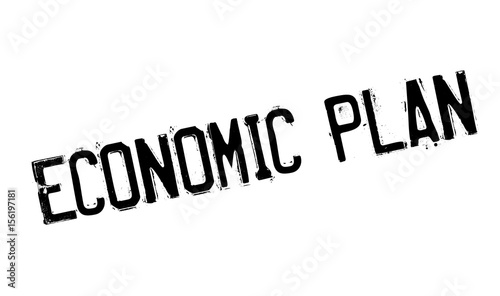 Economic Plan rubber stamp. Grunge design with dust scratches. Effects can be easily removed for a clean, crisp look. Color is easily changed.