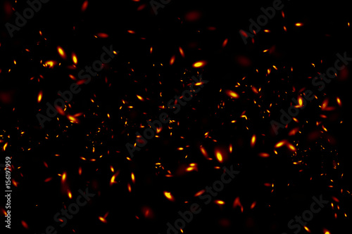 Sparks on a black background.