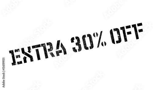 Extra 30% Off rubber stamp. Grunge design with dust scratches. Effects can be easily removed for a clean, crisp look. Color is easily changed.