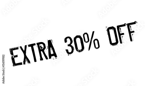 Extra 30% Off rubber stamp. Grunge design with dust scratches. Effects can be easily removed for a clean, crisp look. Color is easily changed.