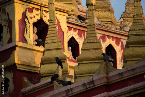 Beautiful Buddhist place, Thanboddhay Phaya in Monywa, Myanmar photo