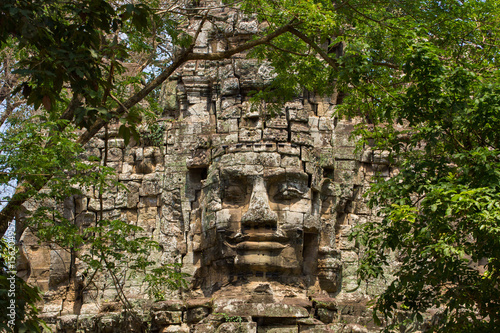 ancient gate of Prasat Bayon temple, Angkor Thom