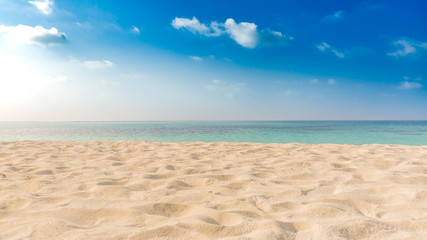Perfect tropical beach landscape. Vacation holidays background 
